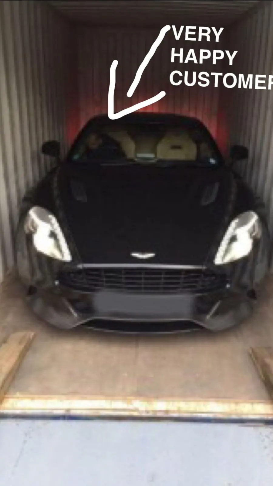Sports car stored in a container at Premier Container Storage Sports car stored in a container at Premier Container Storage